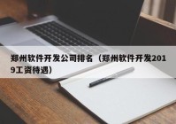 郑州软件开发公司排名（郑州软件开发2019工资待遇）